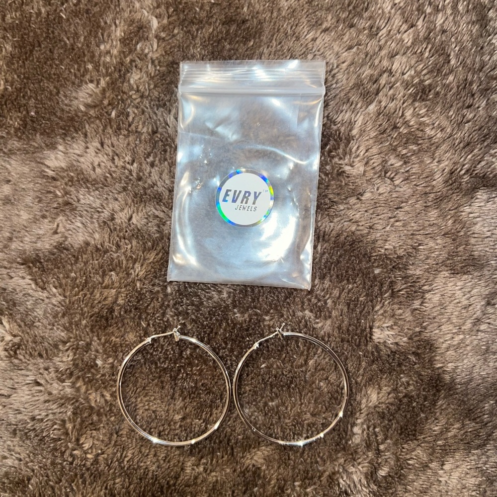 London silver hoops| 41mm ✨